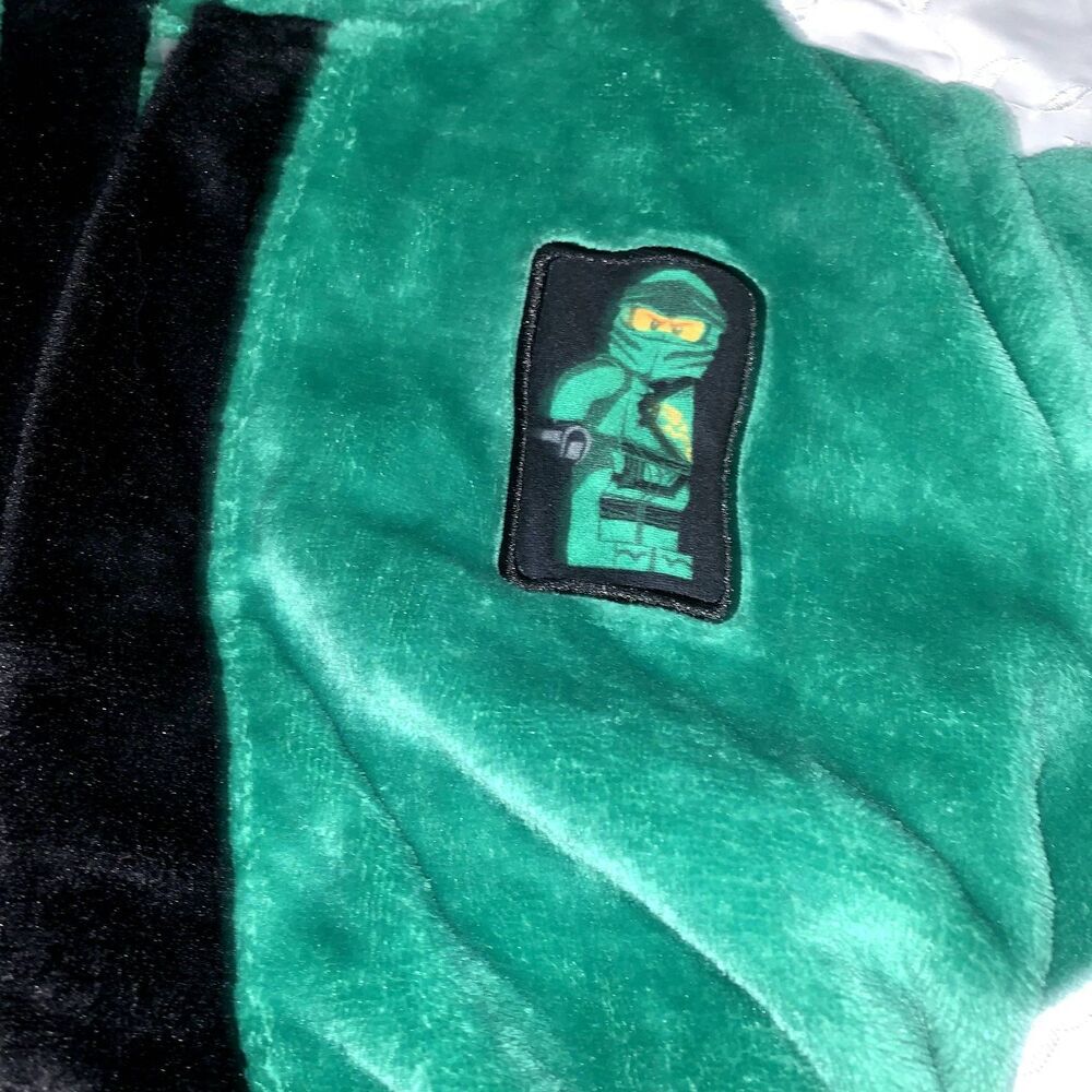 NINJAGO Boys LLOYD Costume Plush Robe Size 6/7 LEGO kids Robe Soft Fleece Hooded - Picture 6 of 7